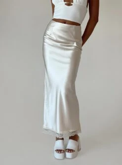 Princess Polly Kamden Midi Skirt Cream