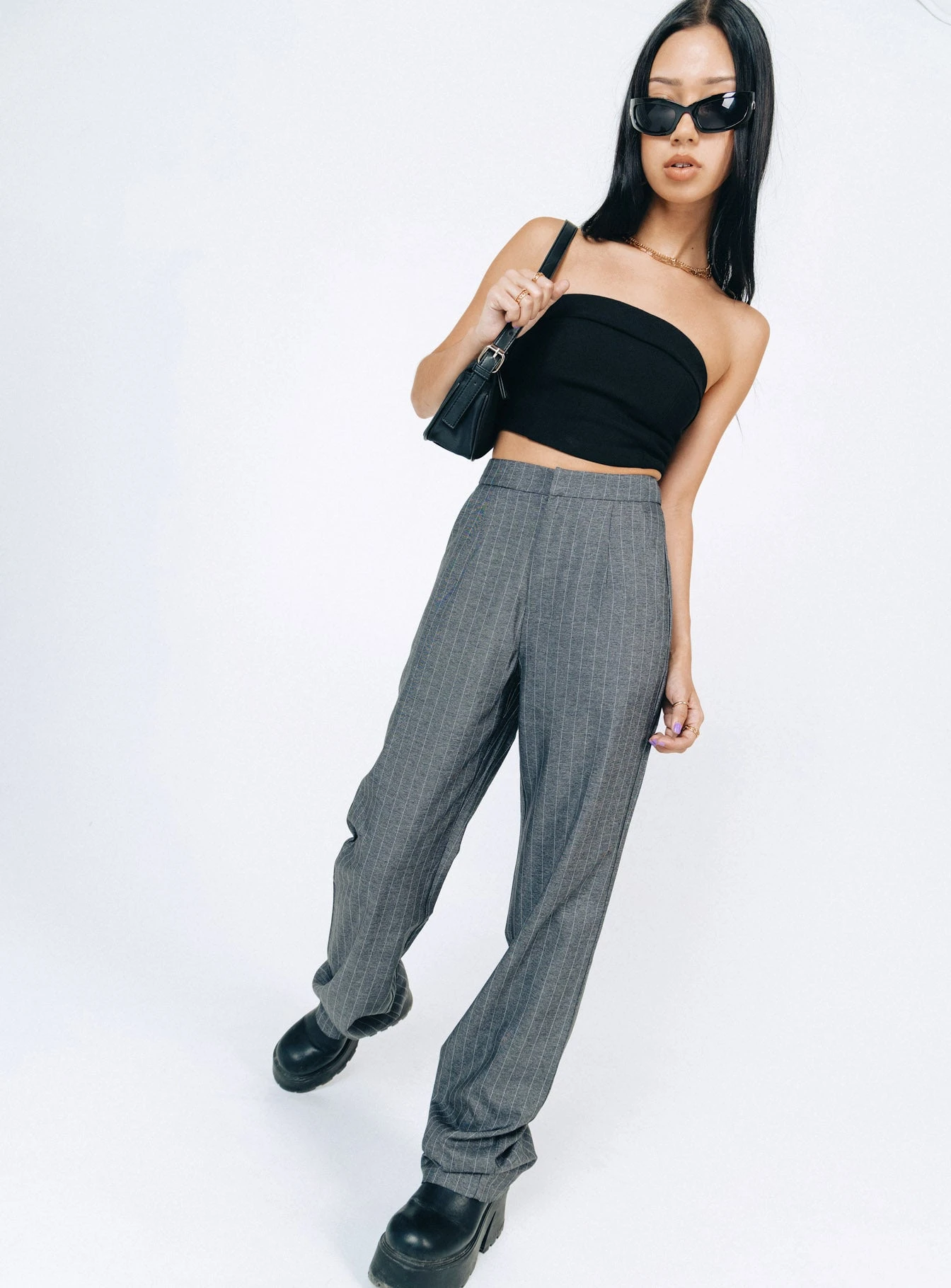 Princess Polly Ramone Pants Slate 1 Princess Polly Ramone Pants Slate