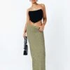 Princess Polly Belle Knit Maxi Skirt Khaki
