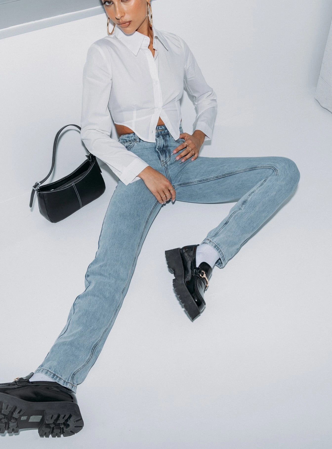 Princess Polly Zamora Straight Leg Denim Jeans 1 Princess Polly Zamora Straight Leg Denim Jeans