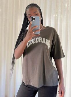 Princess Polly Colorado Graphic Tee Grey