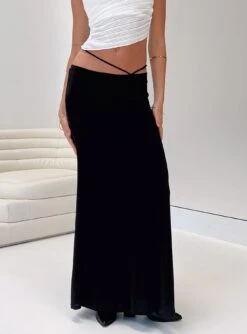 Princess Polly Maisie Maxi Skirt Black