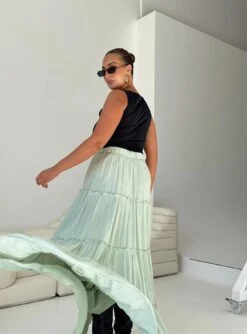 Princess Polly Miriah Maxi Skirt Sage