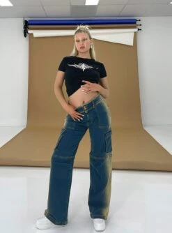 Princess Polly Pre Show Denim Jeans Mid Blue