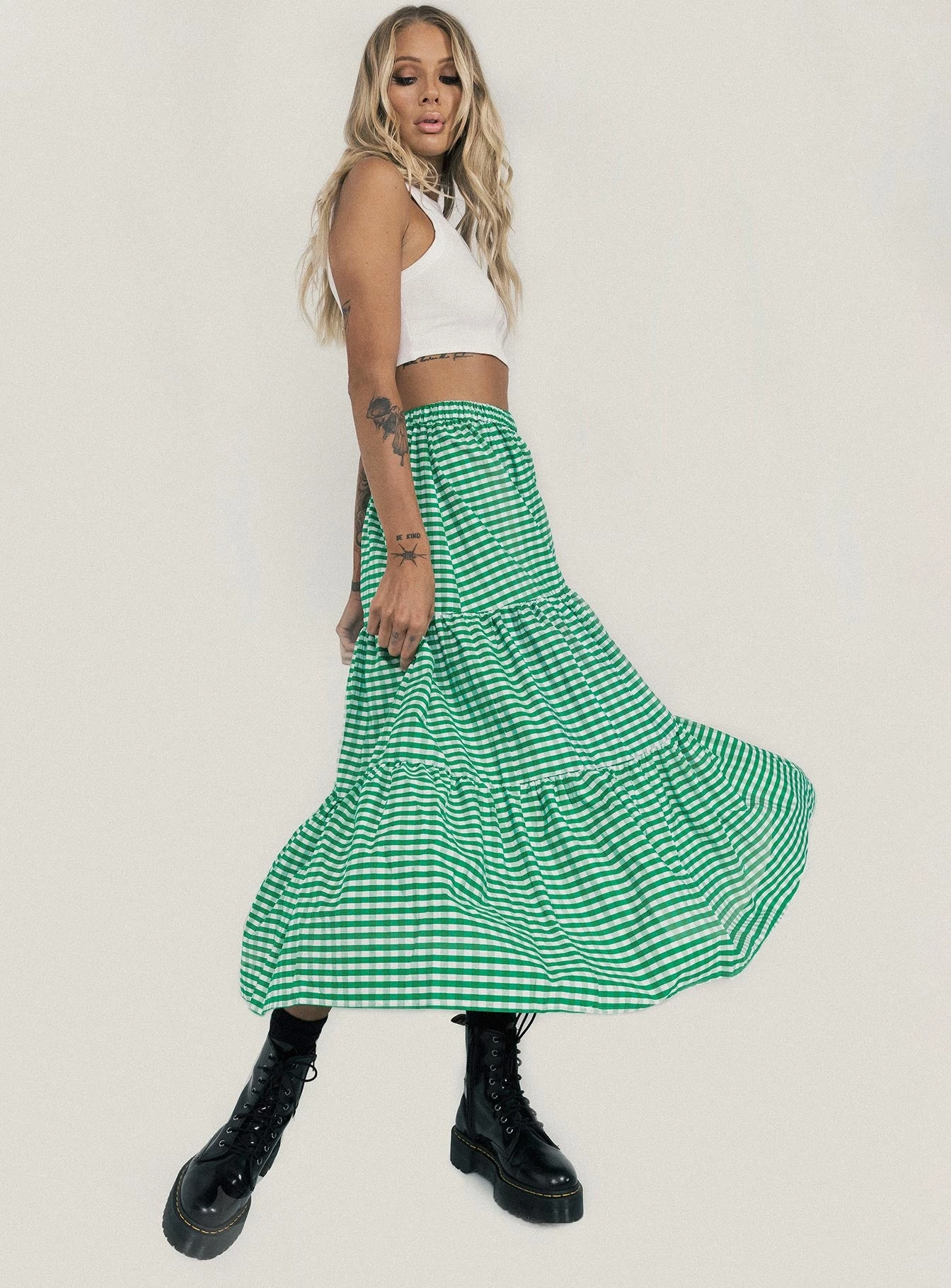 Princess Polly Hale Midi Skirt Green 2 Princess Polly Hale Midi Skirt Green - Image 2