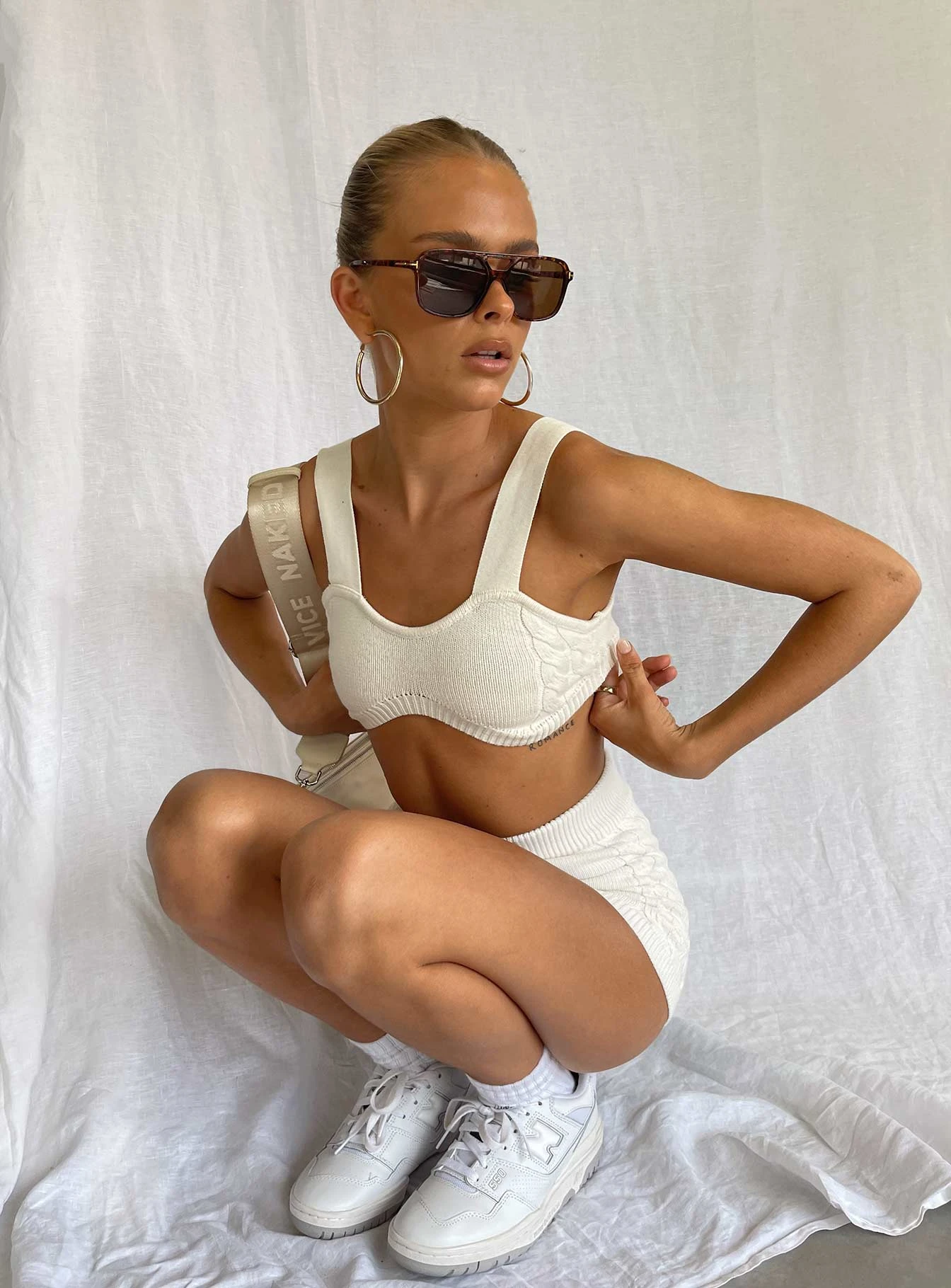 Parker Cable Knit Set White Eco 1 Parker Cable Knit Set White Eco