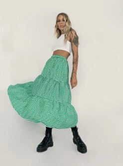 Princess Polly Hale Midi Skirt Green
