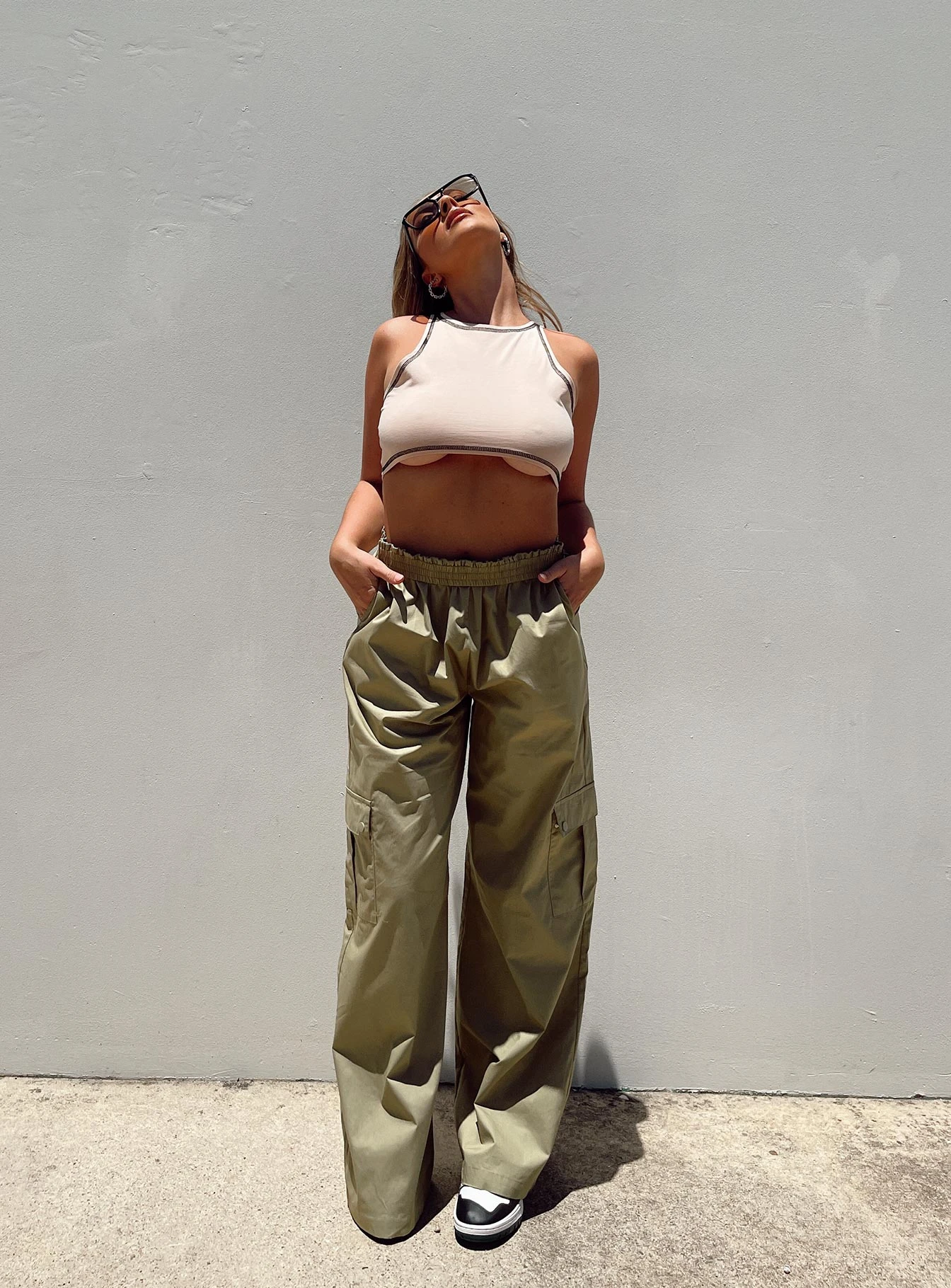 Princess Polly Lista Elastic Pocket Pants Green 8 Princess Polly Lista Elastic Pocket Pants Green - Image 8