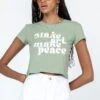 Princess Polly Make Art Tee Green
