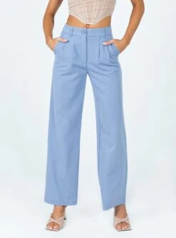 Princess Polly Archer Pants Blue