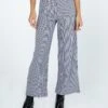 Princess Polly Valreee Gingham Wide Leg Pants Black / White