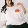 Noods Oversized Tee White Curve