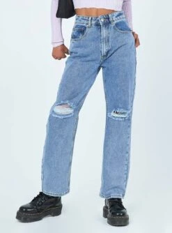 Princess Polly Vienna Straight Leg Denim Jeans