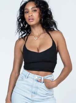 Princess Polly Revesby Top Black