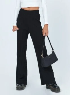 Princess Polly Reah Knit Pants Black