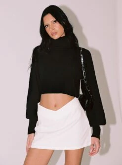 Princess Polly Easton V Front Mini Skirt White