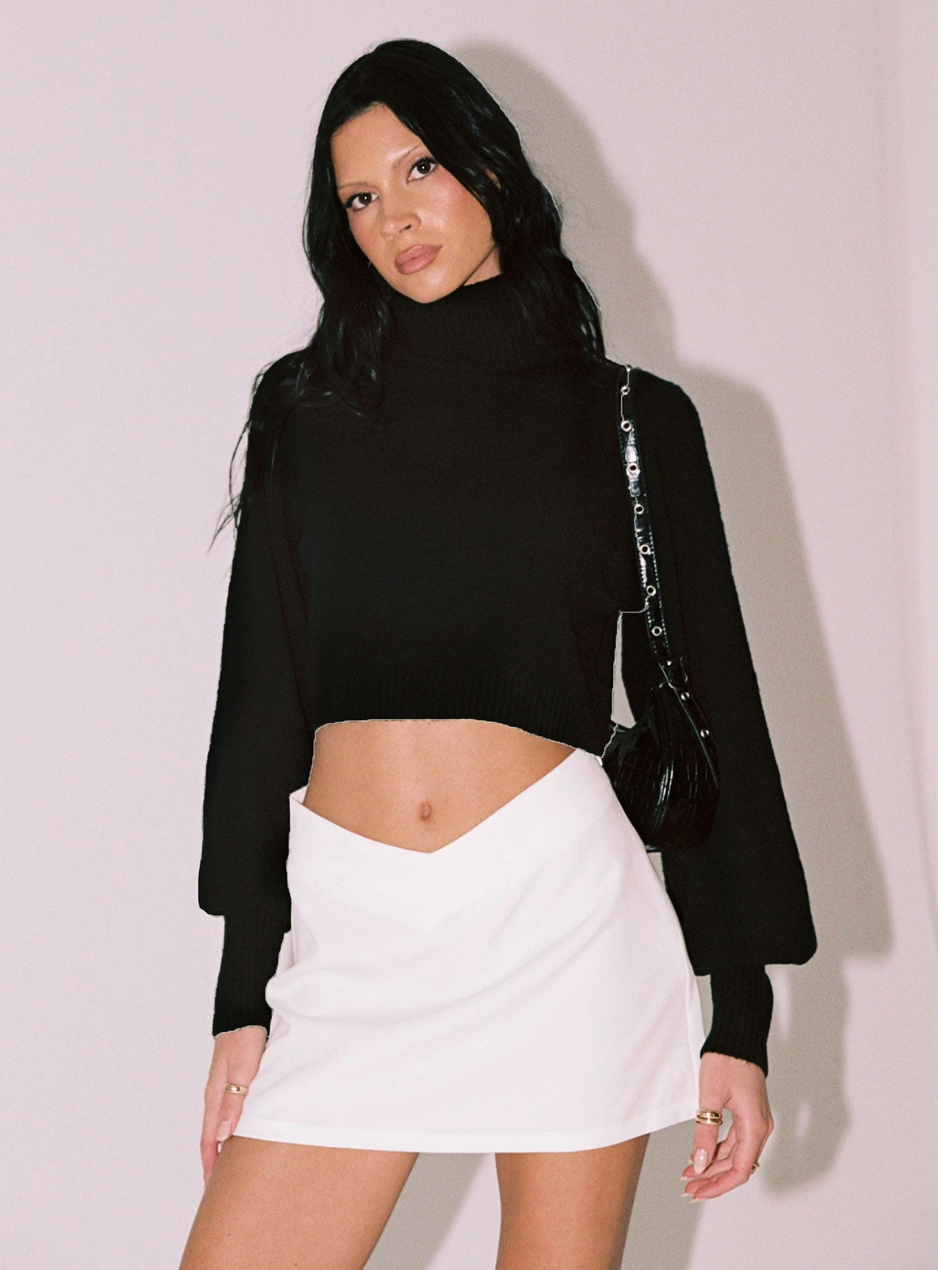 Princess Polly Easton V Front Mini Skirt White 1 Princess Polly Easton V Front Mini Skirt White