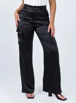 Princess Polly Gilmore Cargo Pants Black