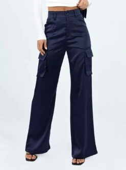 Princess Polly Gilmore Cargo Pants Navy