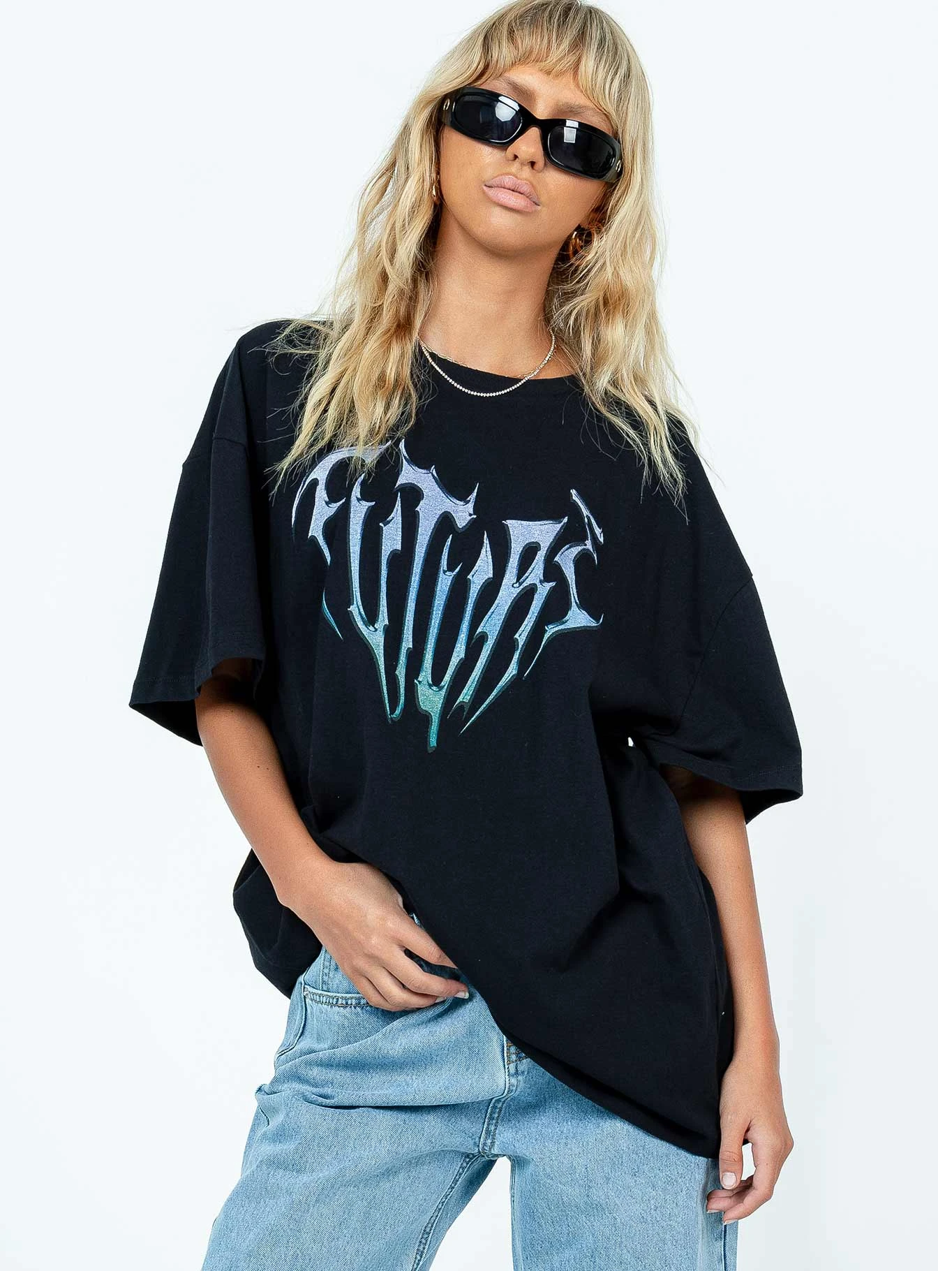 Future Oversize Tee Black 2 Future Oversize Tee Black - Image 2