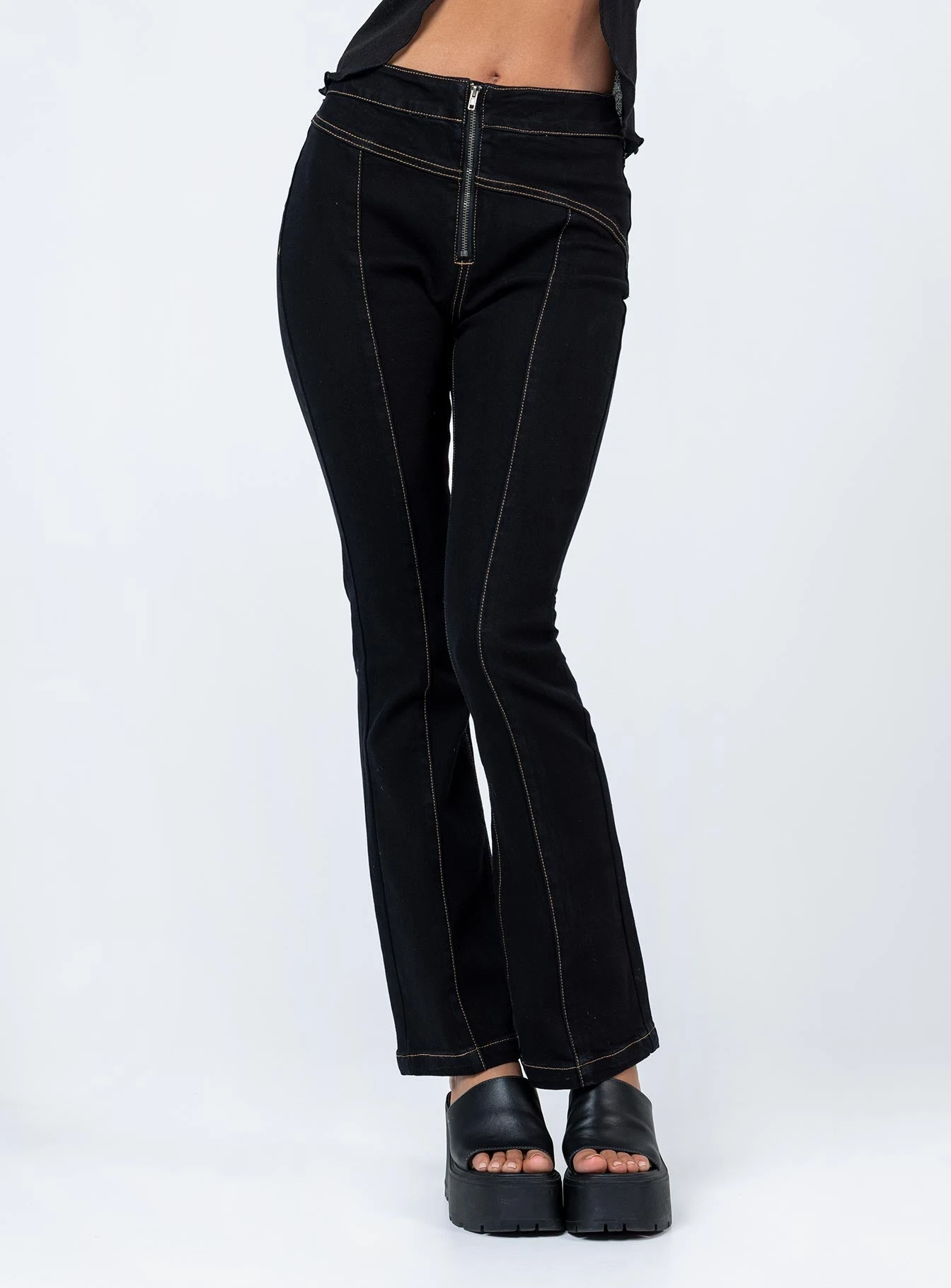 Zia Flare Pants Black 2 Zia Flare Pants Black - Image 2