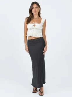 Princess Polly The Charmaine Maxi Skirt Black
