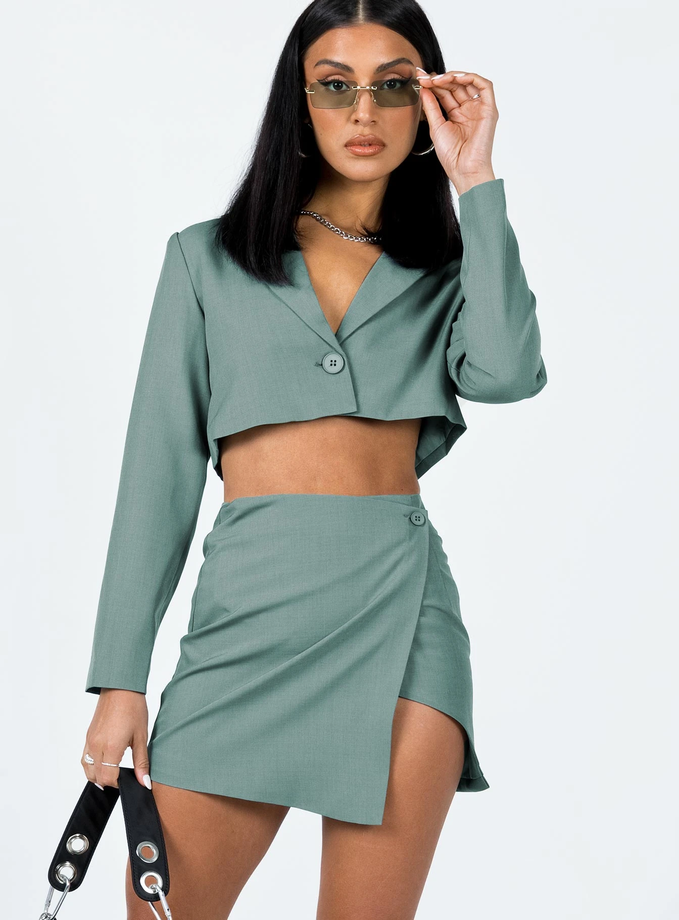 Princess Polly The Reggie Mini Skirt Slate 1 Princess Polly The Reggie Mini Skirt Slate