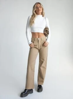 Princess Polly Elianna Jeans Taupe