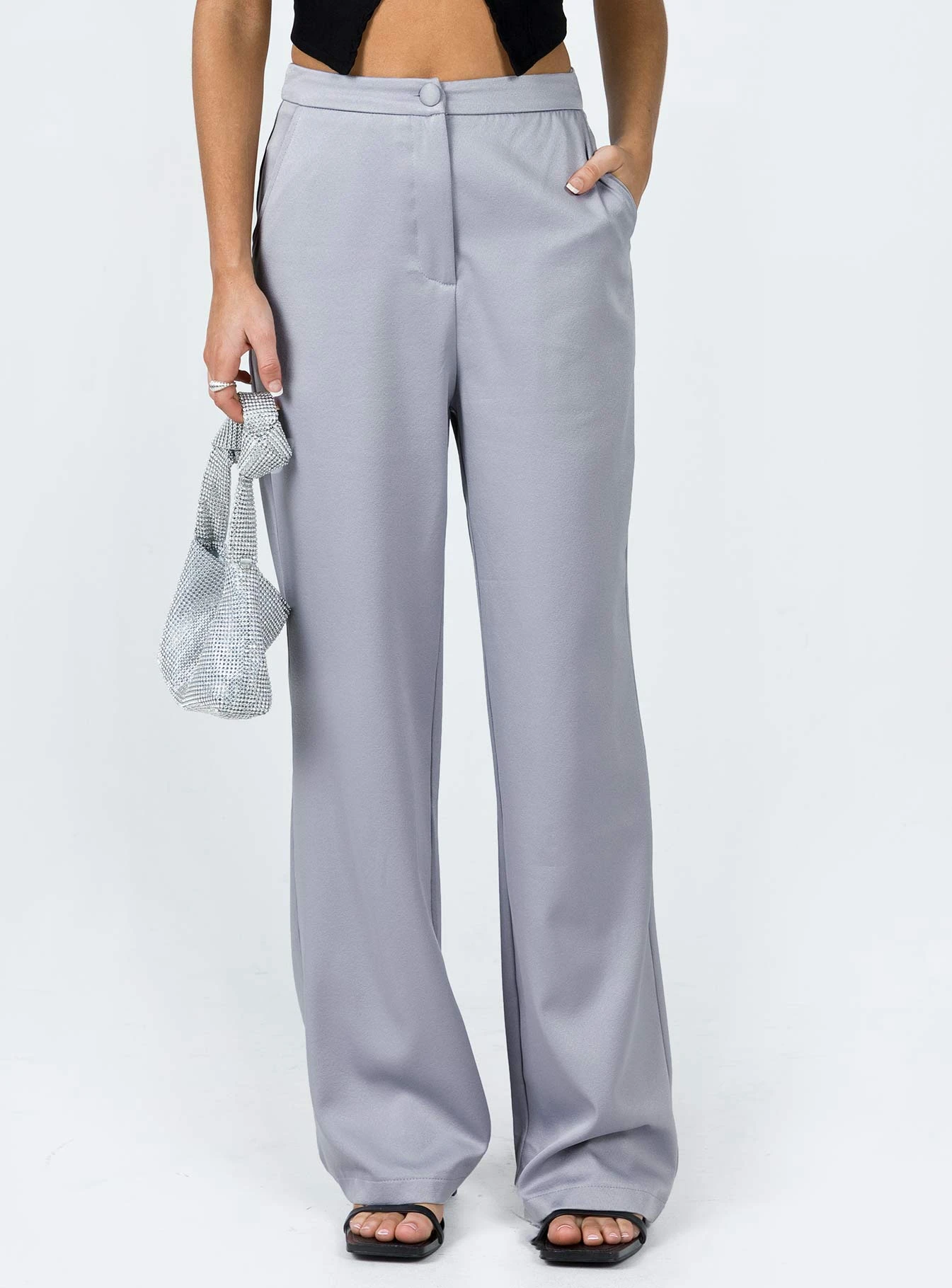 Princess Polly Vinnie Pants Grey 2 Princess Polly Vinnie Pants Grey - Image 2