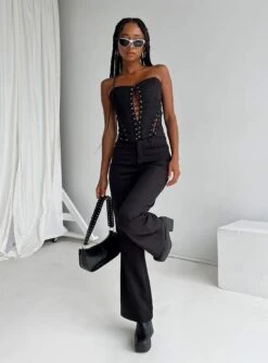 Princess Polly Lulu Pants Black