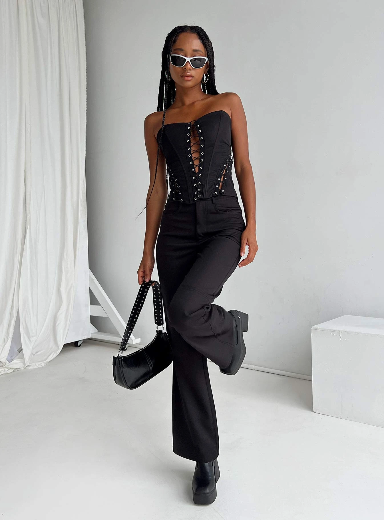 Princess Polly Lulu Pants Black 1 Princess Polly Lulu Pants Black