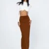 Princess Polly Jones Maxi Skirt Brown
