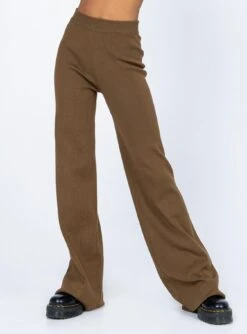 Princess Polly Byrone Knit Pants Brown