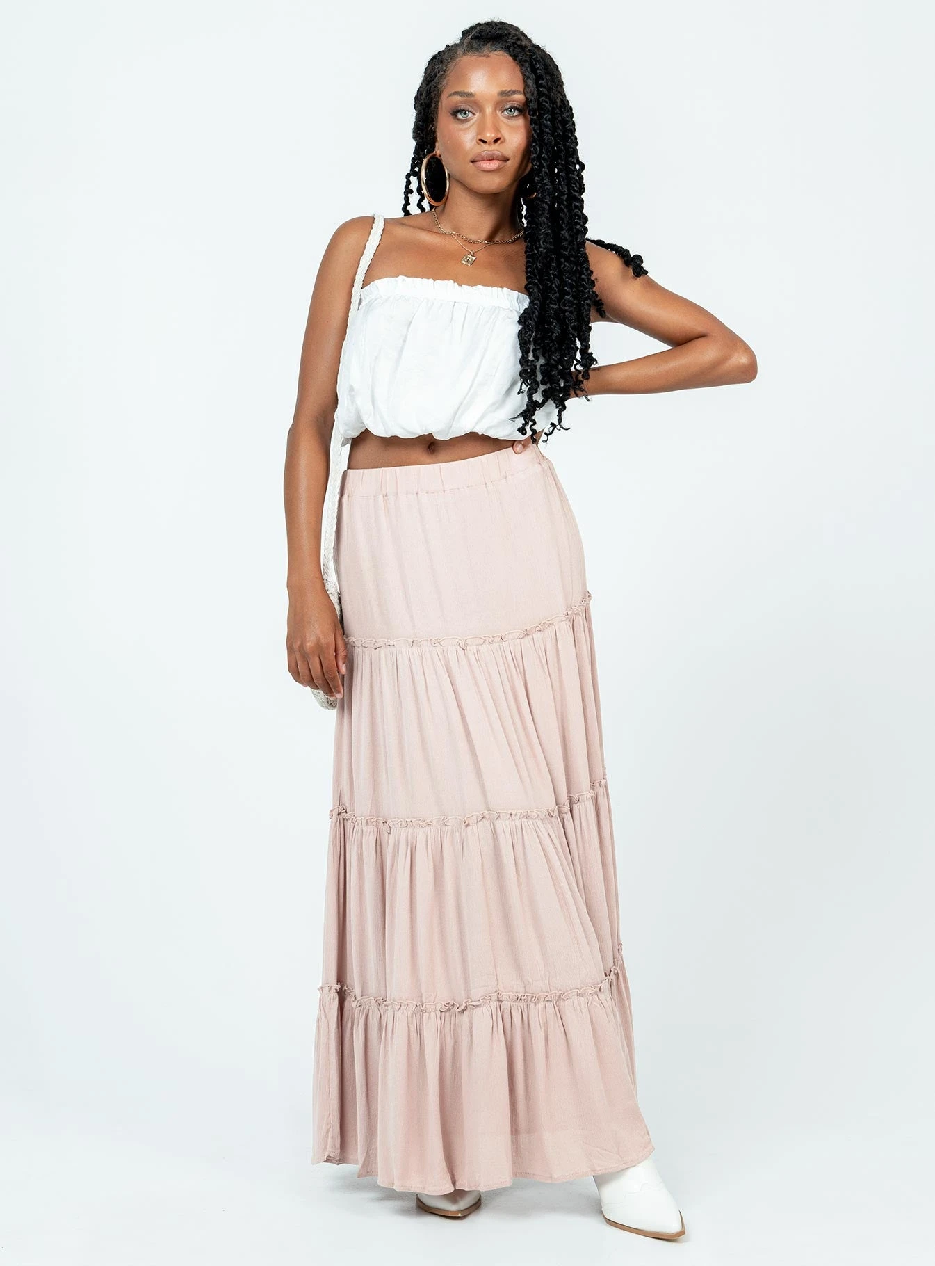 Princess Polly Miriah Maxi Skirt Beige 2 Princess Polly Miriah Maxi Skirt Beige - Image 2