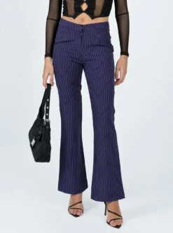 Princess Polly Hargrave Pinstripe Pants Navy
