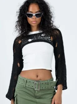 Princess Polly Graza Bolero Black
