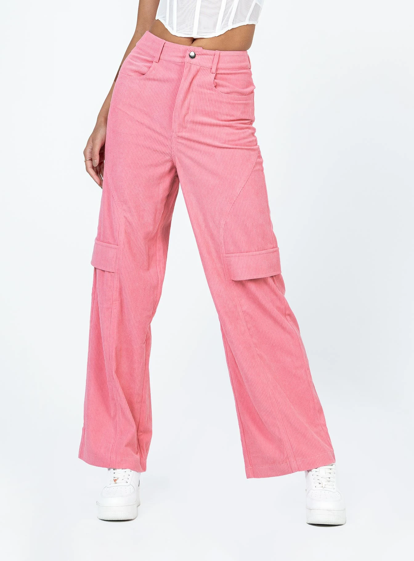 Princess Polly City Loop Cord Pant Pink 2 Princess Polly City Loop Cord Pant Pink - Image 2