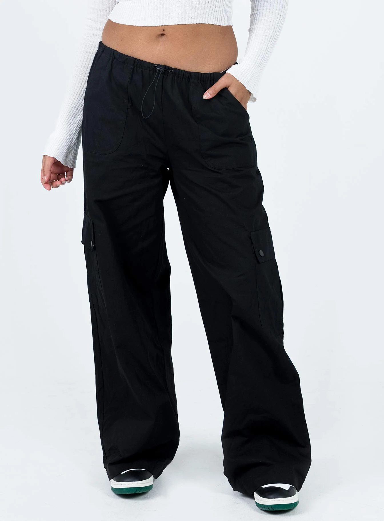 Princess Polly Mackey Cargo Utility Pants Black 1 Princess Polly Mackey Cargo Utility Pants Black