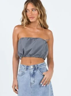 Princess Polly Blackburn Parachute Top Grey