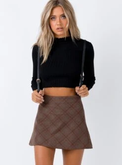Princess Polly Fike Mini Skirt Brown -Chic Clothing Shop 1 399f2c94 73ac 45fd 8c30 30709c8486ce
