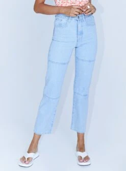 Princess Polly Uptown Jeans Light Wash Denim