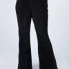 Princess Polly Emily Crinkle Yoga Pants Black