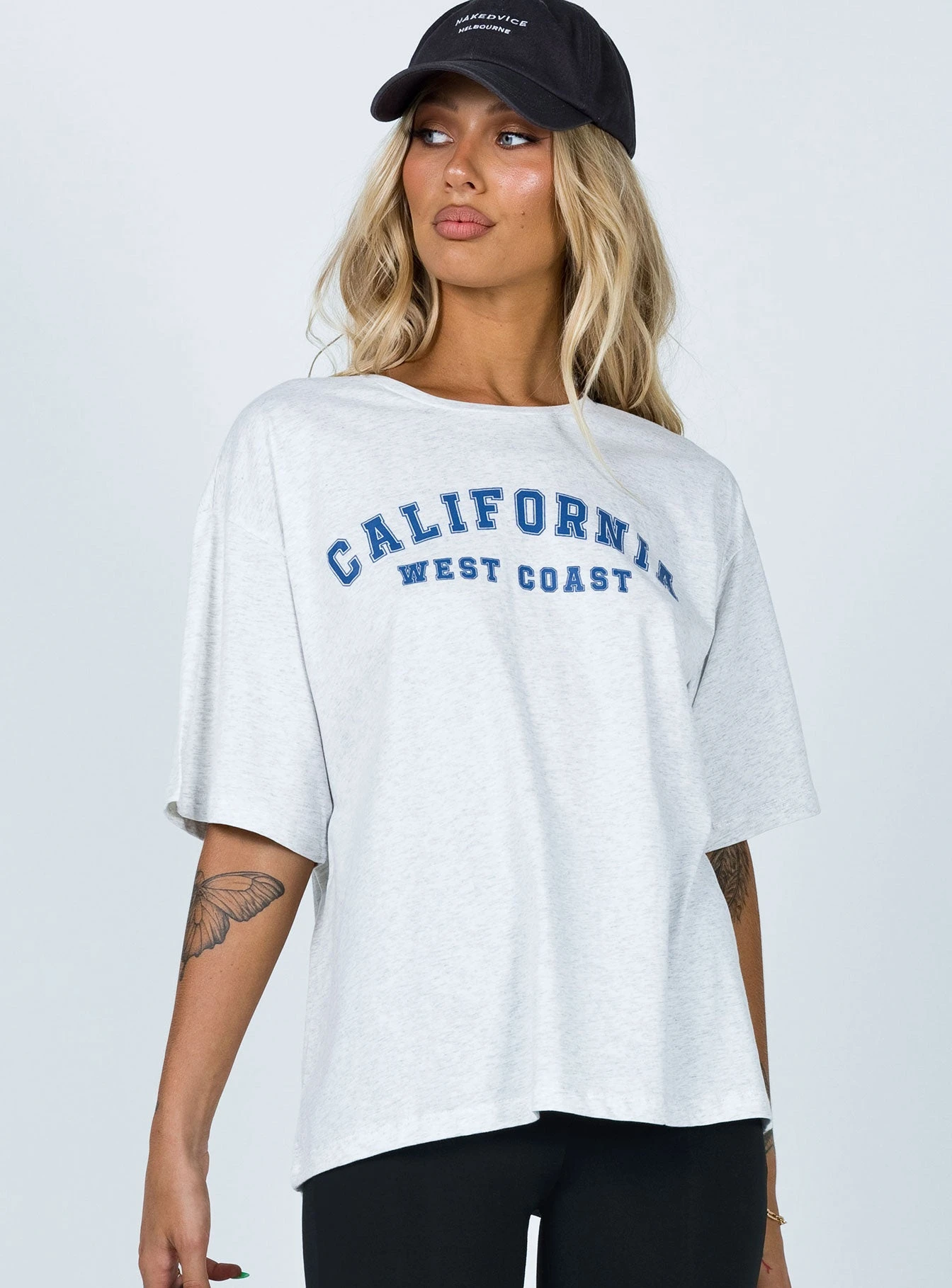 Princess Polly California Tee Grey 2 Princess Polly California Tee Grey - Image 2