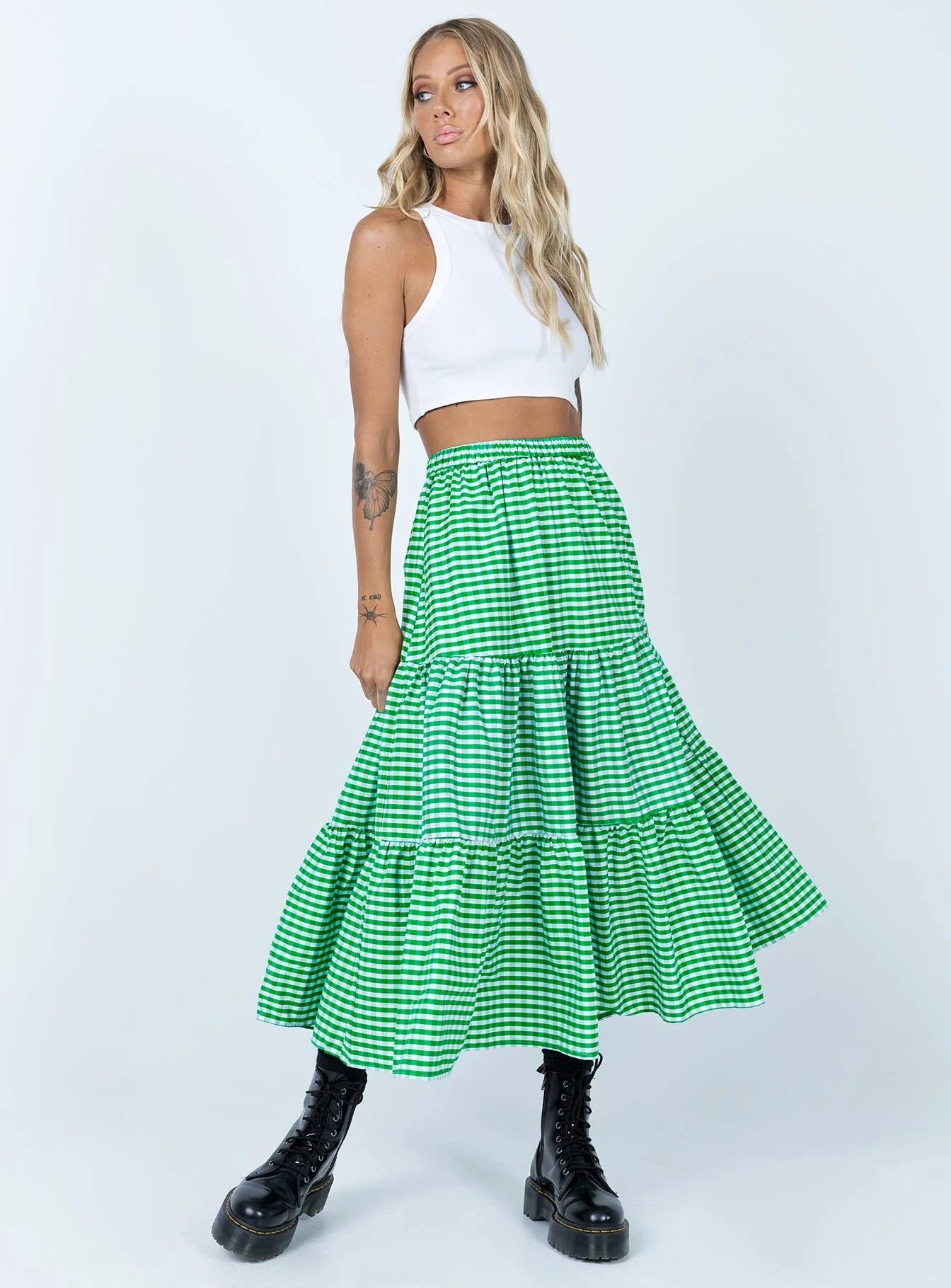 Princess Polly Hale Midi Skirt Green 3 Princess Polly Hale Midi Skirt Green - Image 3