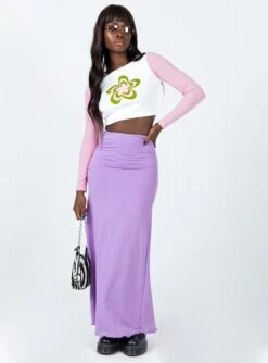 Princess Polly Ayana Maxi Skirt Purple -Chic Clothing Shop 2 modelinfo Cynthia us4 efe70309 ff38 4a59 8014 038e1449b90e