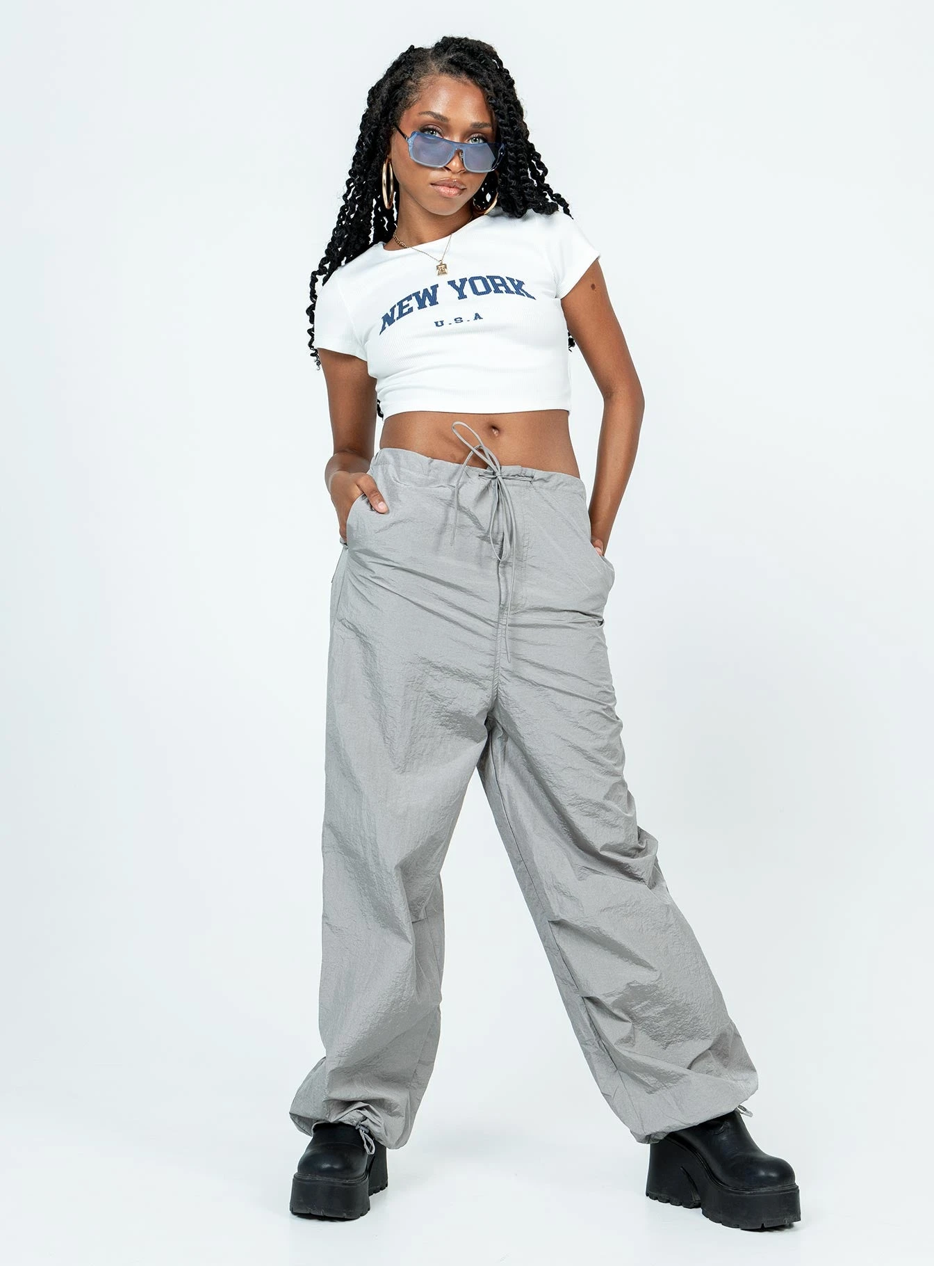 New York Baby Tee White 3 New York Baby Tee White - Image 3