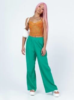 Princess Polly Louis Pants Green -Chic Clothing Shop 2 modelinfo Jayechelle us4 b7c0de2b d11f 482a 9b9c a98e336ccb5e