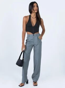 Princess Polly Aroya Pants Grey -Chic Clothing Shop 2 modelinfo Jess us2 8561b7bd 8b5a 4563 881a 0ee44aeed983