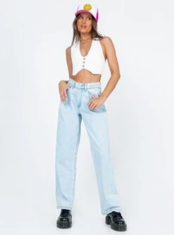 Princess Polly Sion Denim Jeans -Chic Clothing Shop 2 modelinfo Lexi us2 d8306269 7a79 4668 a042 b57091c174ef