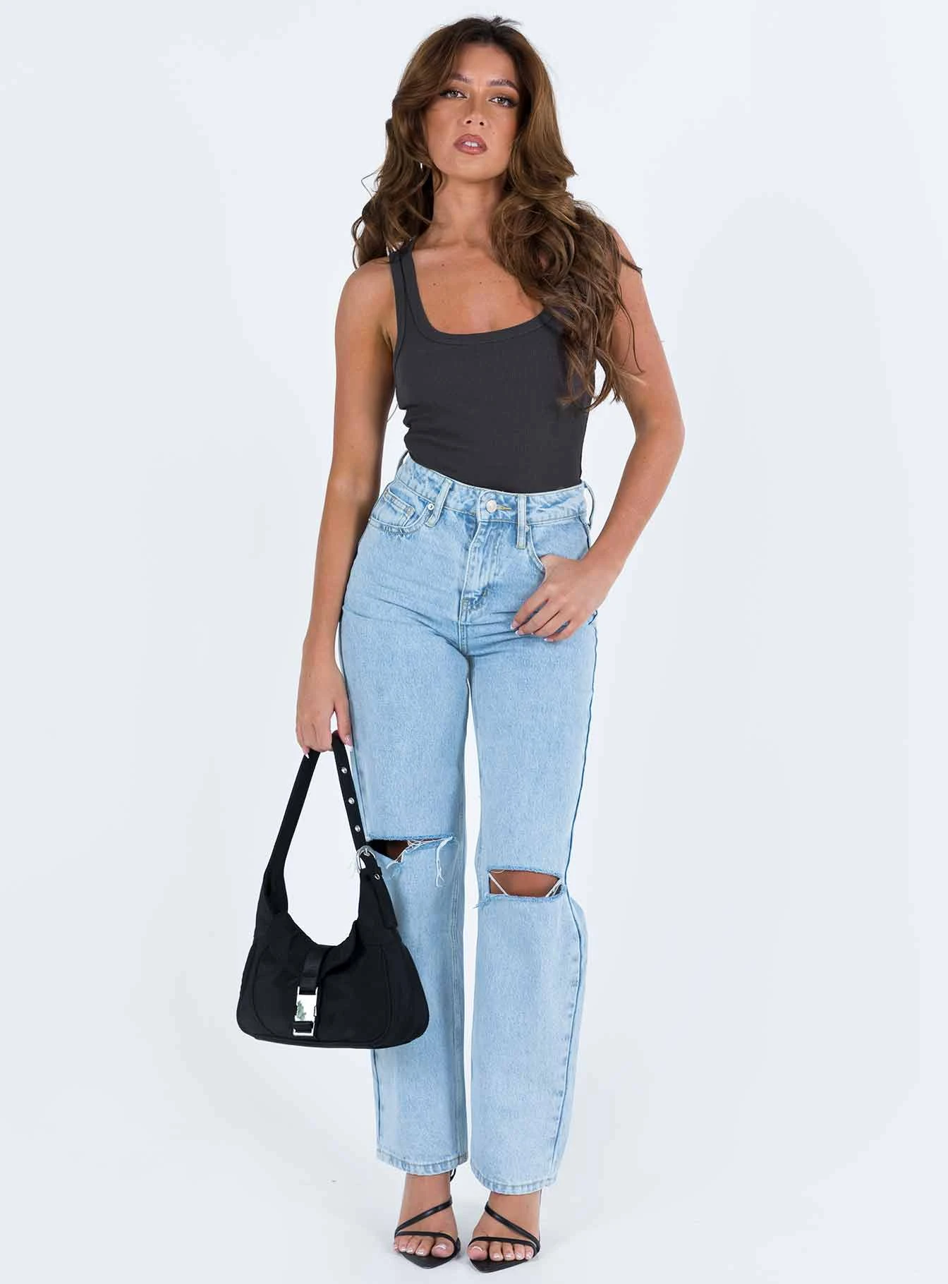 Camellia Bodysuit Slate Grey Petite 3 Camellia Bodysuit Slate Grey Petite - Image 3